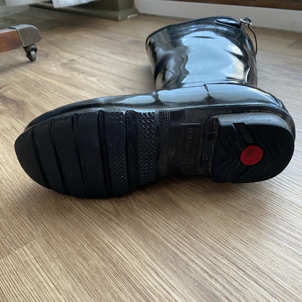Hunter Black Gloss Rain Boots - Picture 8 of 11